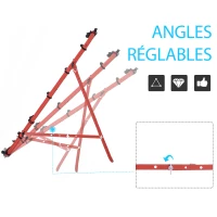 HOMCOM Filet de rebond en métal angle réglable et 20 cordes élastiques pour entraînement de football, tennis, handball 96x80x96(m-5)