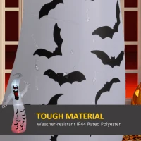 Outsunny 11.8ft Scary Inflatable Ghost Halloween Decoration, with Accessories(m-5)