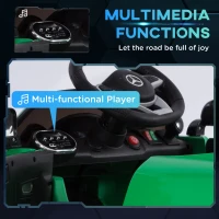 HOMCOM 12V Licensed Mercedes Benz Ride-On Car, with Lights, Remote, Music, Horn, for Ages 3-5 Years, Green(m-6)