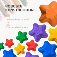 Outsunny Balance-Steine, Trittsteine, 11 Stück, stapelbar, rutschfest, robust, für innen und außen, belastbar bis 80 kg(m-6)