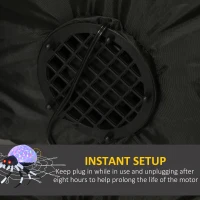 HOMCOM 5FT Long Halloween Inflatable Spider, Hanging Giant Spider with Colourful LED Light, Blow-Up Outdoor LED Garden Display for Lawn, Party(m-6)