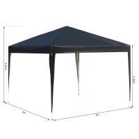 Outsunny Carpa Plegable 3x3m de Jardín Cenador Gazebo para Patio Fiesta Boda Barbacoa con Bolsa(m-3)