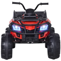 HOMCOM Mini Quad Elettrico per Bambini per Esperienza di Guida Realistica 12V Velocità Massima 6km/h Lettore Musica MP3 Luci e Fanali, 120x79x78.5cm(m-4)
