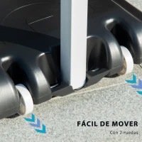 SPORTNOW Canasta de Baloncesto con Ruedas Altura Ajustable 245-305 cm y Base Rellenable para Exterior 90x83x360cm Blanco(m-6)