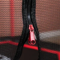 HOMCOM Kindertrampolin, Sicherheitsnetz, Gittertür, Metallrahmen, Ø163,5x163,5 cm, Rot(m-8)