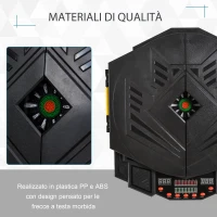 HOMCOM Bersaglio Elettronico Digitale con 12 Freccette per 8 Giocatori, 27 Giochi e 216 Varianti(m-7)