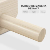 SPORTNOW Barras Paralelas de Madera con Alfombra Antideslizante para Entrenamiento en Gimnasio Hogar 30x13x10 cm Natural(m-4)