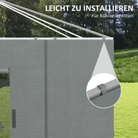 Outsunny Pavillon Seitenwand Seitenwand Partyzelt, wetterbeständig,  300 cm x 200 cm, Dunkelgrau(m-6)