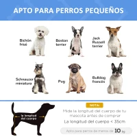 PawHut Cama Elevada para Perros Cama para Mascotas Medianas y Pequeñas con Cojín Carga 8 kg 70x40x25 cm Gris(m-4)