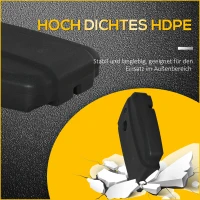 Outsunny Sonnenschirmständer befüllbar bis 100 kg Schirmständer für Ampelschirm Sonnenschirm Schirmstangen mit Kreuzbasis für Garten Terrasse Balkon Schwarz 80 x 60 x 20 cm(m-4)