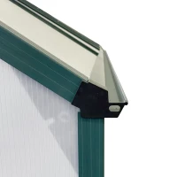 Outsunny Serra da Giardino in Policarbonato, Metallo e Alluminio, Anti-UV e Antivento, 190x253x199cm, Verde(m-9)