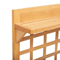 Outsunny Hochbeet Pflanztisch Blumentisch Arbeitstisch Gärtnertisch Gewächshaus Holzpflanztisch für Garten Balkon, 105 x 40 x 135 cm, Tanne, nicht gewebter Stoff, Braun(m-8)