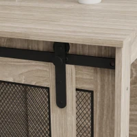 PawHut 46.46’‘ Dog Crate Furniture with Sliding Door & Safety Latch for XL Dogs, Brown(m-9)