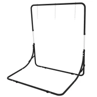 Outsunny Hängesesselständer Gestell für Hängesessel Hängesesselhalterung, 135 cm x 178 cm x 205 cm, Schwarz(m-1)
