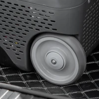 Outsunny Glacière élétrique portable congélateur et réfrigérateur avec 2 zones - contenance 45 L avec roues, poignée télescopique, 12/24 V DC et 110-240 V AC(m-9)