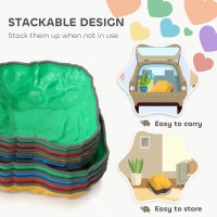 AIYAPLAY Balance Stepping Stones for Kids with Non-Slip Bottom, Indoor Outdoor Obstacle Course for Ages 3-8 Years, Multicoloured(m-5)