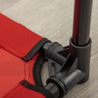 PawHut Cuccia Estiva Brandina per Cani fino a 18kg da Esterno e Interno Lettino per Animali 76x61x18 cm, Rosso(m-9)