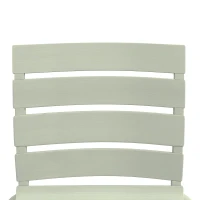 Outsunny Lot de 4 chaises de jardin chaises de bistro empilables avec assise et dossier à lattes dim. 42L x 54l x 78H cm vert(m-8)