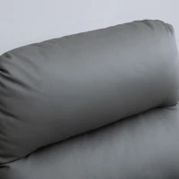 HOMCOM Sillón Relax Reclinable Sofá Relax Tapizado en PU con Reposapiés Retráctil para Dormitorio Salón 65x89x100 cm Gris(m-9)