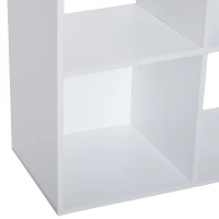 Homcom Etagère Contemporaine à 6 Casiers en Bois Blanc 92 x 30 x 92 cm(m-7)