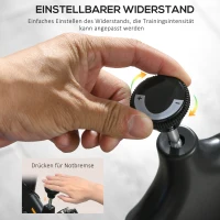 SPORTNOW Heimtrainer, leise, anpassbarer Widerstand, Pulssensor, Monitor, Blau(m-5)