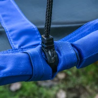 Outsunny Nestschaukel, wetterfest, bis 100 kg, längenverstellbare Seile, Φ110 cm, Blau(m-8)