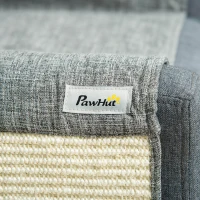 PawHut Tapis griffoir Chat Tapis à gratter en sisal Protection canapé Meuble Sol Lot de 2 pcs 130 x 45 cm Gris(m-9)