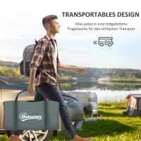 Outsunny Campingzelt für 7-8 Personen, Netzfenster, mit Tragetasche, 4,90 x 3,05 x 2,25 m, Grün(m-7)