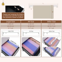 Vinsetto 2-Drawer Vertical Filing Cabinet with Lock and 5 Wheels, Steel Mobile File Cabinet, for A4, Legal and Letter Size, Pre-Assembled Body, White(m-5)