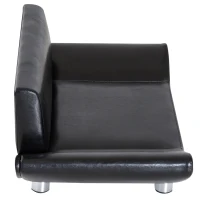 PawHut Haustiersofa Hundesafa Hundematte Hundebett Haustierbett Hunde Hundecouch Schwarz 71.5 x 44,5 x 35 cm(m-7)