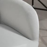 Vinsetto Bürostuhl, ergonomisch, höhenverstellbar, drehbar, Samtoptik, bis 120 kg, Hellgrau(m-9)