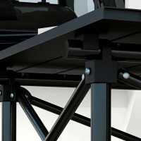 Outsunny Mesa de Camping Plegable y Portátil con Parte Superior Enrollable y Estructura Metálica Carga 30 kg 52x52x52 cm Negro(m-9)