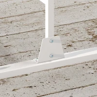 Outsunny Panneau brise vue décoratif paravent extérieur blanc à motif végétal en métal - 122 x 45 x 198 cm, blanc(m-8)