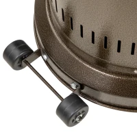 Outsunny 11KW Patio Bullet Heater with Tip-over Protection, Gas Glass Tube Electronic Ignition Floor Standing Stainless Steel Garden Outdoor 137Hcm(m-8)