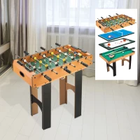 HOMCOM 2-in-1 Tischkicker, Multispieltisch 4 in 1, kompakt, inkl. Spielaccessoires, 92 x 78 x 80 cm(m-2)