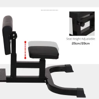 HOMCOM Squat Bench Trainer Sit Up Machine Multifunctional Equipment Abdomen and Leg Strength Indoor Household Fitness Device Black(m-5)