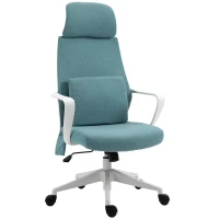 Vinsetto Bürostuhl höhenverstellbarer Drehstuhl Massagesessel ergonomischer Chefsessel mit Massagefunktion Gamingstuhl Nylon Blau 62 x 60 x 114-122 cm(m-10)