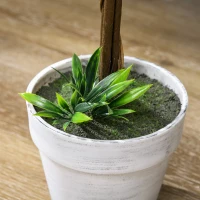 HOMCOM Set of 2 Decorative Artificial Plants Ball Trees with Flower for Home Indoor Outdoor Decor, 60cm ,Pink(m-9)