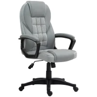 HOMCOM Faux Leather Office Chair - Grey(m-11)