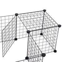 PawHut Cage parc enclos pour animaux domestiques L 106 x l 73 x H 36 cm bords arrondis fil métallique noir(m-9)