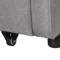 HOMCOM Schlafsofa für 2 Personen, mit Stauraum, leichter Umbau, flexibles Design, Grau(m-8)