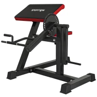SPORTNOW Panca Romana 2 in 1 per Curl e Tricipiti con Sedile a 5 Livelli e 25 Regolazioni, Nero(m-10)