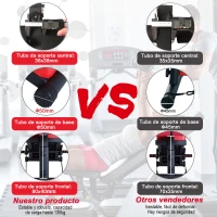 HOMCOM Banco de Musculación Banco Abdominal Pesas Estiramiento de Brazos Multifuncional para Fitness con 2 Cuerdas Expansor Acero(m-7)