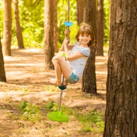 HOMCOM Corda da Arrampicata per Bambini da 3-12 Anni, per Casa e Giardino,  200x29cm(m-2)