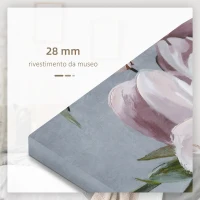 HOMCOM Stampa su Tela con Peonie, 5 Pezzi per Casa e Ufficio, Tela in Legno di Pino e Vernice ad Acqua, 200x100cm, Multicolore(m-7)
