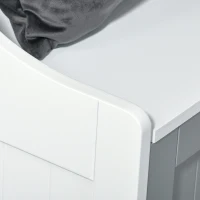 kleankin Bathroom Laundry Cabinet, Multi-Purpose Storage Unit with Raised back and Shaker Style Door(m-9)