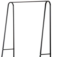 HOMCOM Perchero Burro Colgador para Ropa Zapato con Barra Superior para Ropa y Estante Inferior para Zapatos 77x45x160cm Acero(m-4)