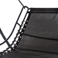 Outsunny 2 Seater Garden Swing Seat Bed, Sun Lounger with Adjustable Canopy, Cushioned Seat and Weather Resistant Steel Frame for Patio, Yard, Grey(m-9)