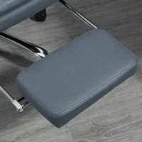 Vinsetto Fauteuil de bureau direction massant chauffant hauteur réglable dossier inclinable repose-pied gris(m-9)
