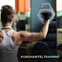 SPORTNOW 3-in-1 Multifunktionshantel, 6 kg, rutschfest, geruchsarm, Kunststoffmantel, Eisenkern, grau(m-4)